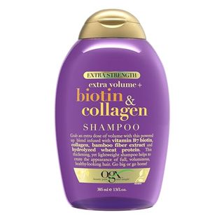 Ogx Thick & Full + Biotin Collagen Extra Strength Volumizing Shampoo With Vitamin B7 Hydrolyzed Wheat Protein for Fine Hair. Sulfate-Free Surfactants Thicker, Fuller Hair, 13 Fl Oz