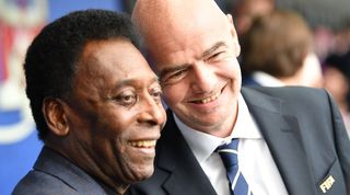 FIFA president Gianni Infantino with Pele in 2017.