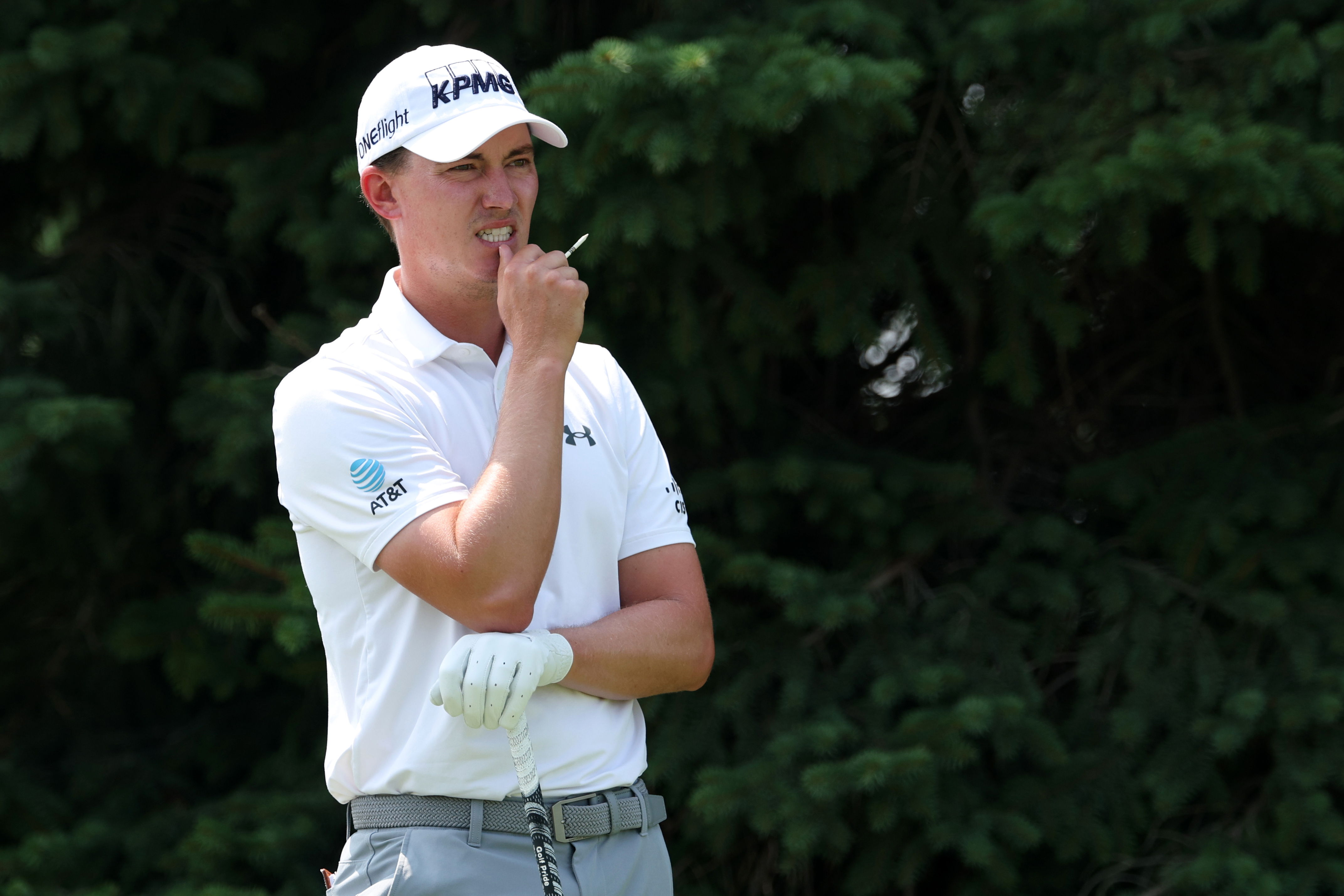 Maverick McNealy watches on