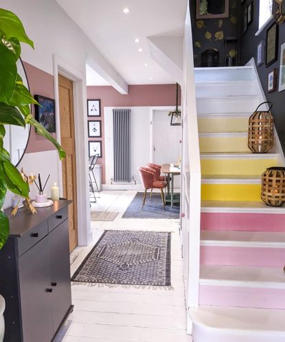 Staircase paint ideas – 17 colorful designs to upgrade your stairs ...