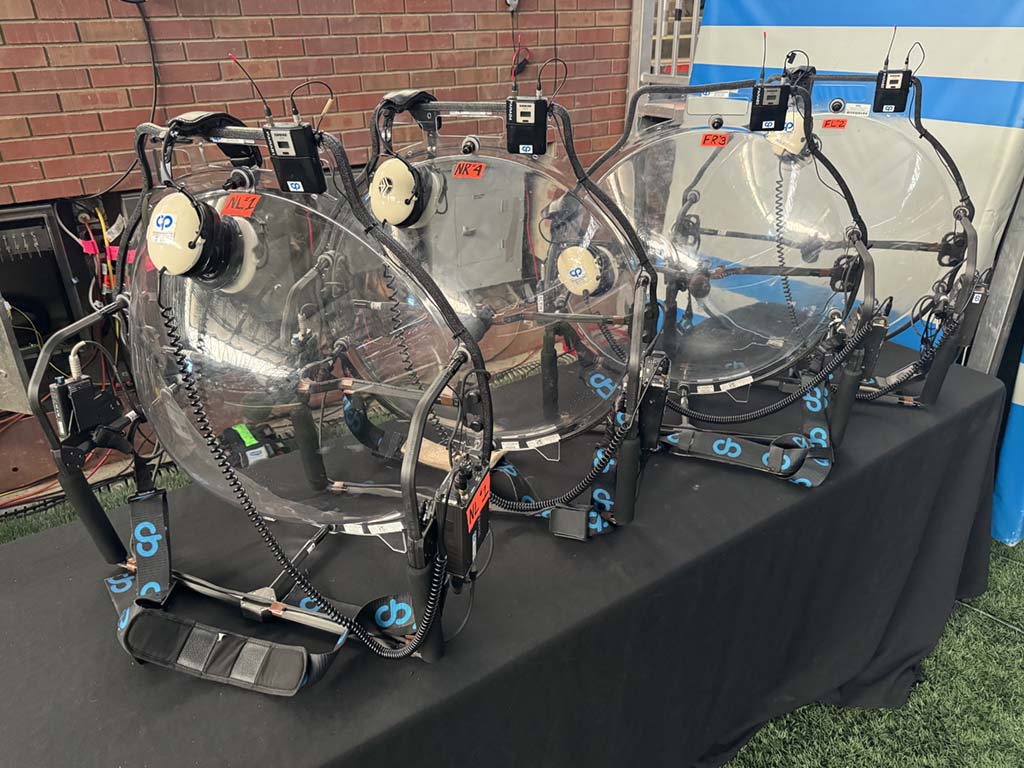 Fox Sports uses parabolic mics to enhance on-field audio during UFL games.