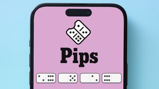 Pips on a blue background