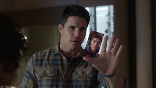 Robbie Amell as Nathan Brown during the Prime Video show, Upload.