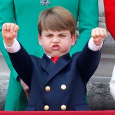 Prince Louis making a silly face at the Coronation