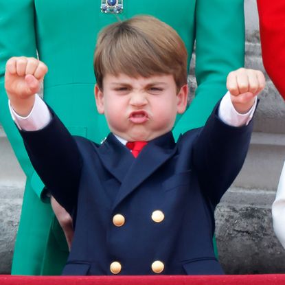 Prince Louis making a silly face at the Coronation