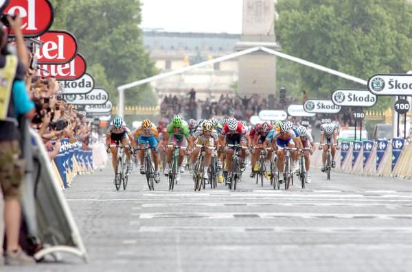 A finish line photographer's eye view of the biggest sprint of them all on the Champs-Elysees