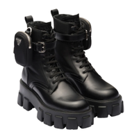 Monolith Leather and Nylon Fabric Boots, £1,250 | Prada
