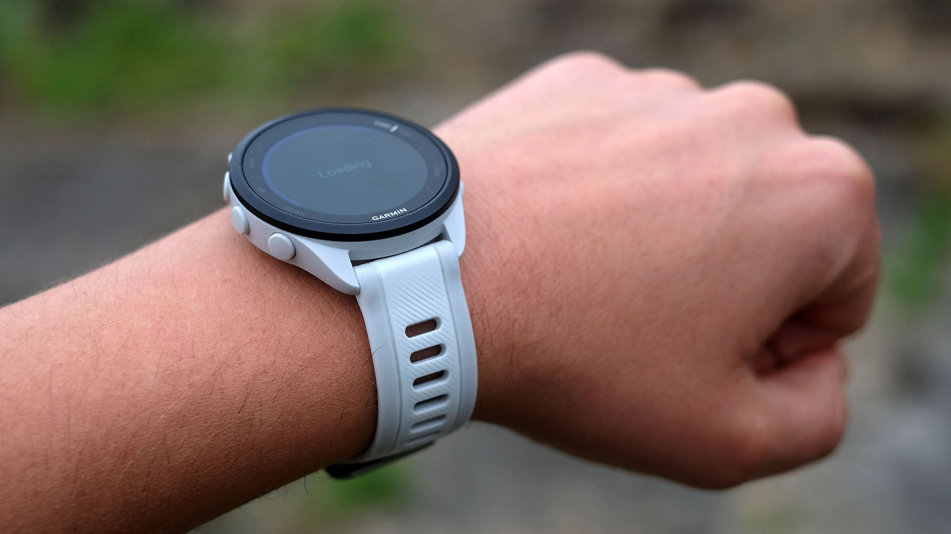 Garmin Forerunner 165 as being worn by our reviewer