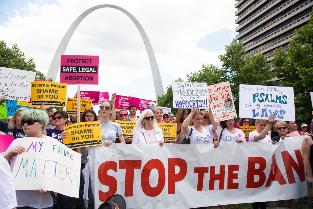 Pro-choice demonstrators in Missouri.