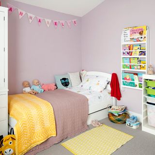 kids room with bakero rug and books