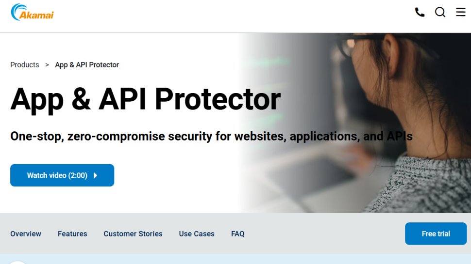 Website screenshot of Akamai App & API Protector (August, 2025)