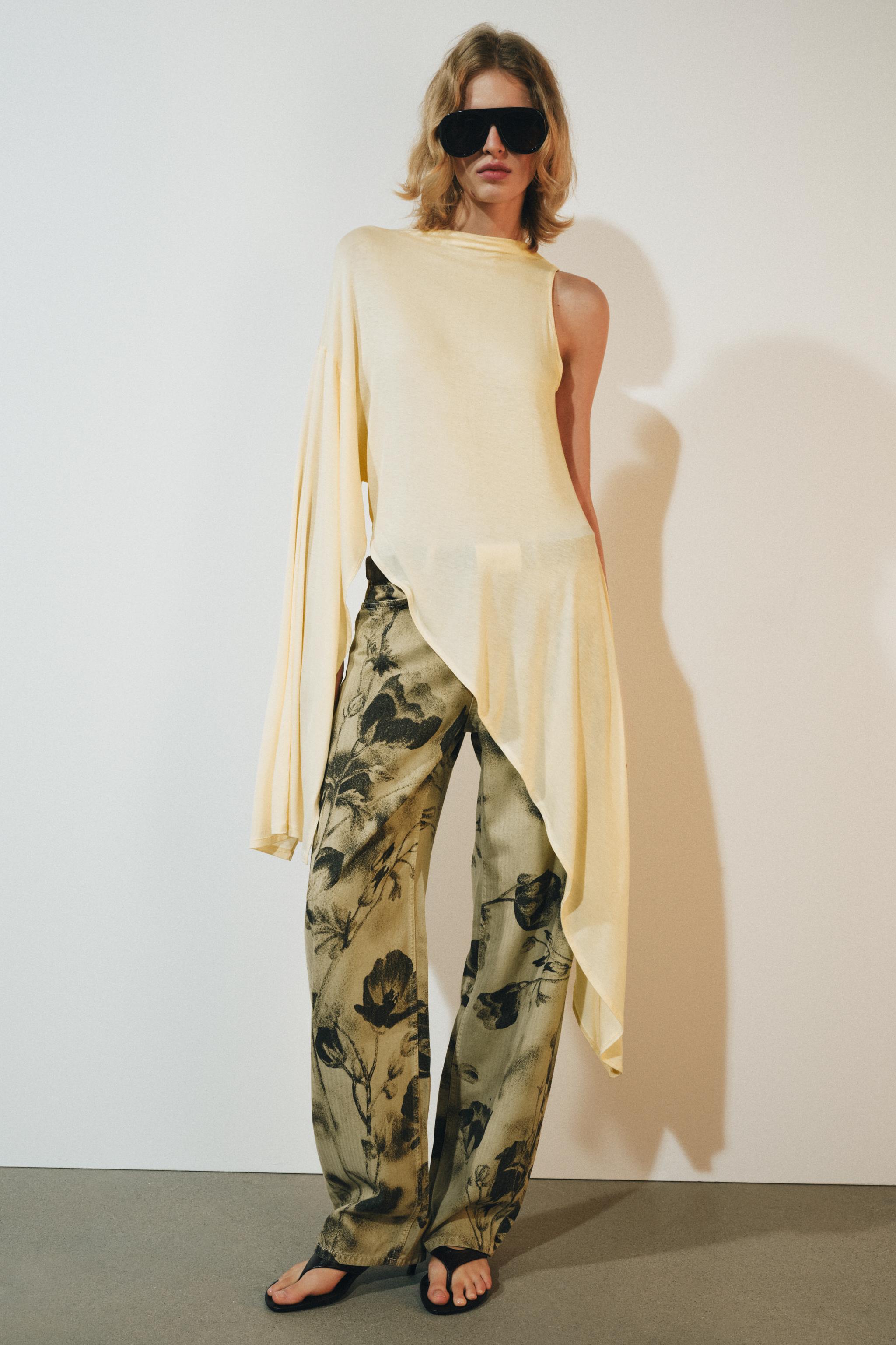 Fluid Asymmetric Top - Yellow - S