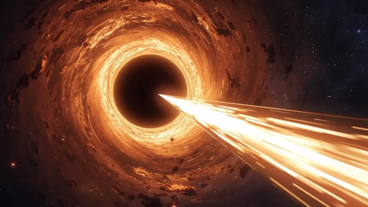 Black hole 1.8 billion light-years away feeds like an early universe giant