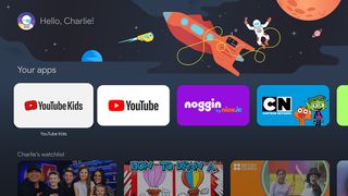 The YouTube app on a Google TV Kids Profile