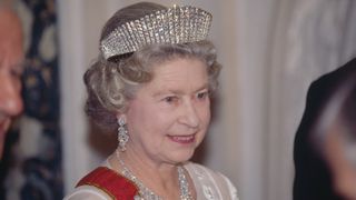 Queen Elizabeth wearing Queen Alexandra's Kokoshnik Tiara
