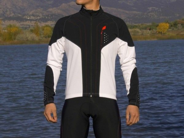 Soft shell panels on the front of Specialized's Eureka Element jersey help protect from biting wind