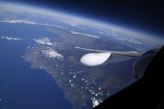 Hawaii's "Big Island" viewed from high-altitude aircraft.