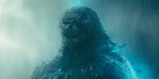 Godzilla snarling