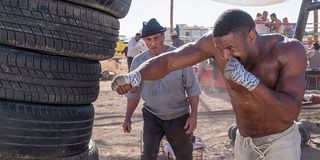 Michael B. Jordan's Adonis training in the desert in Creed II