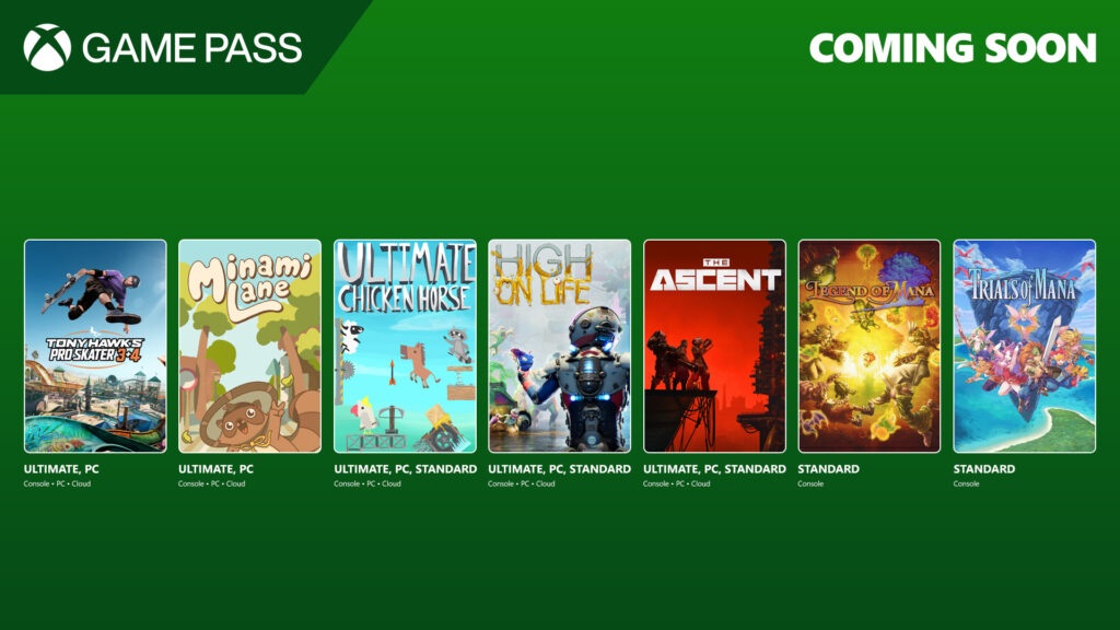 Games coming to Xbox Game Pass, including Tony Hawk's Pro Skater 3 + 4