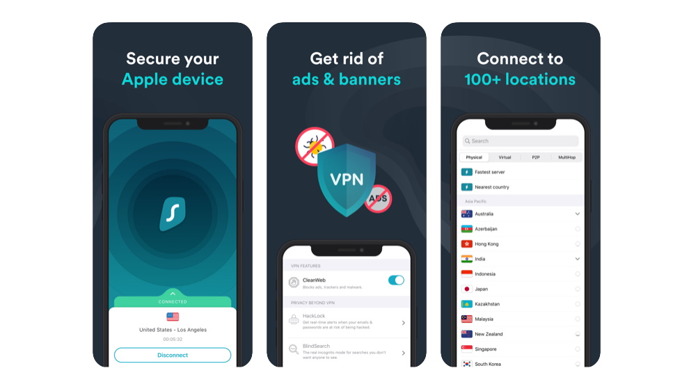 Surfshark iPhone VPN app