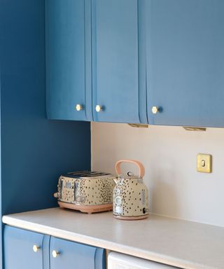 DIY fan saved thousands on this blue kitchen transformation | Real Homes