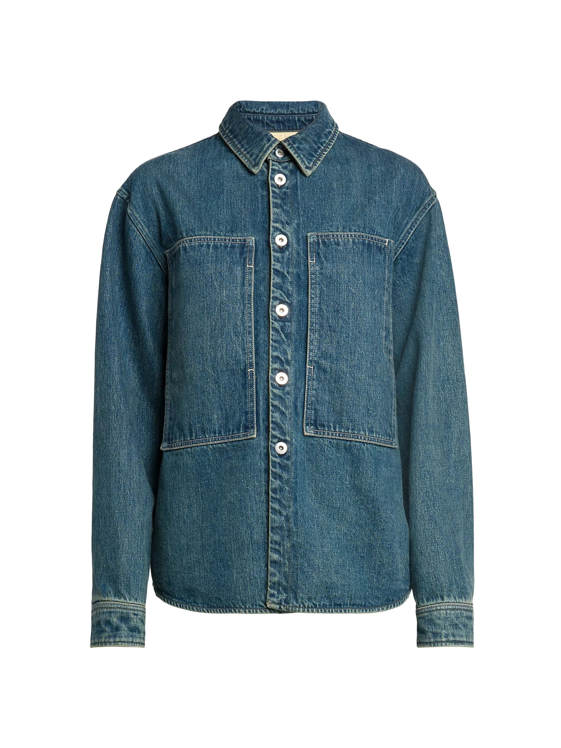 Paneled Denim Shirt