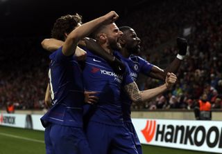Chelsea's players celebrate