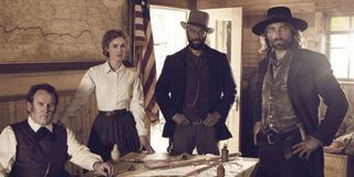 Some of the main cast of Hell on Wheels.