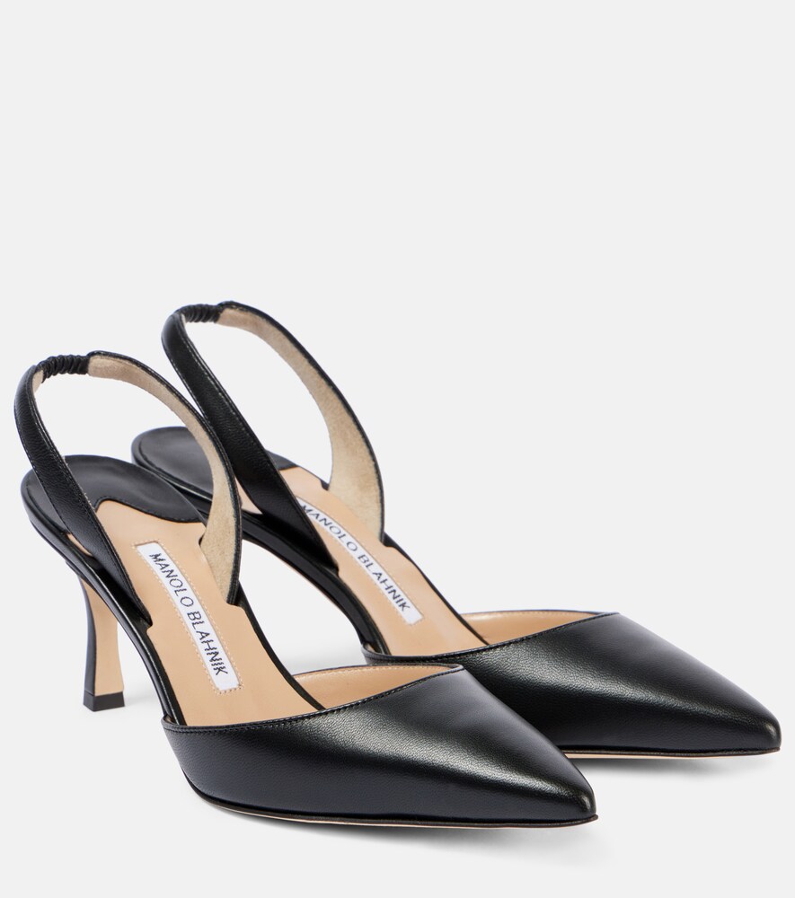 Carolyne 70 Leather Slingback Pumps