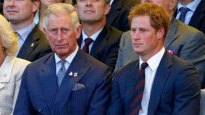 Prince Harry and Prince Charles attend the Opening Ceremony of the Invictus Games at the Queen Elizabeth Olympic Park on September 10, 2014 in London, England
