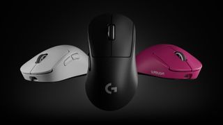 Three Logitech G Gaming Mice shown on a black background