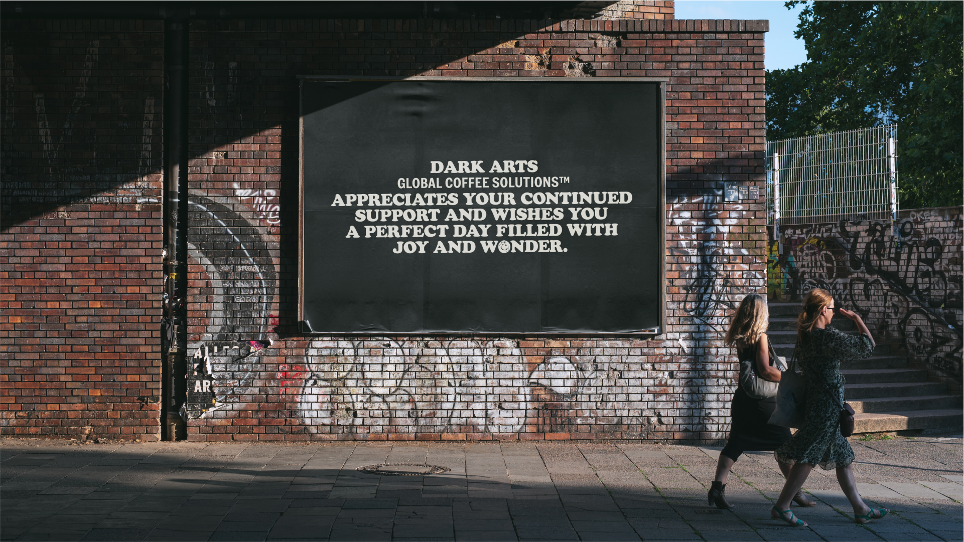 Dark Arts branding across touchpoints