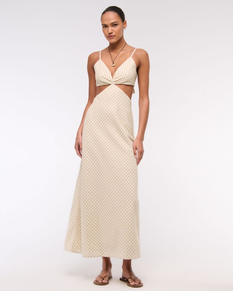 The A&f Julia Slip Cutout Maxi Dress