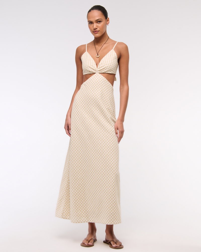 The A&f Julia Slip Cutout Maxi Dress
