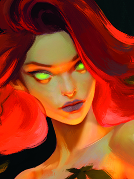 Explore silhouettes for your characters; A female character with red hair
