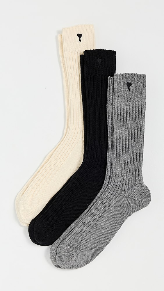 Ami Adc Cotton Socks Set