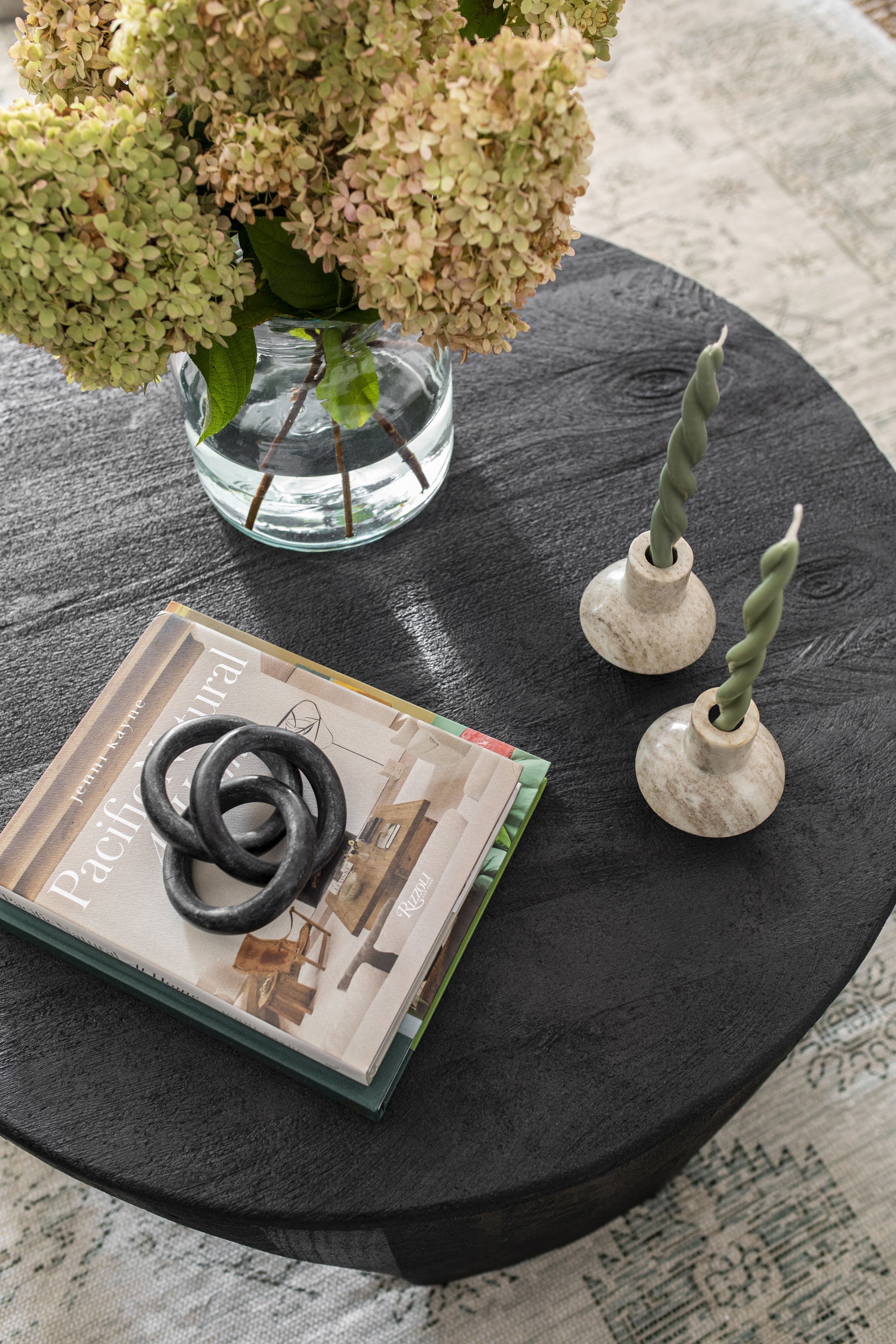 side table in a guest room