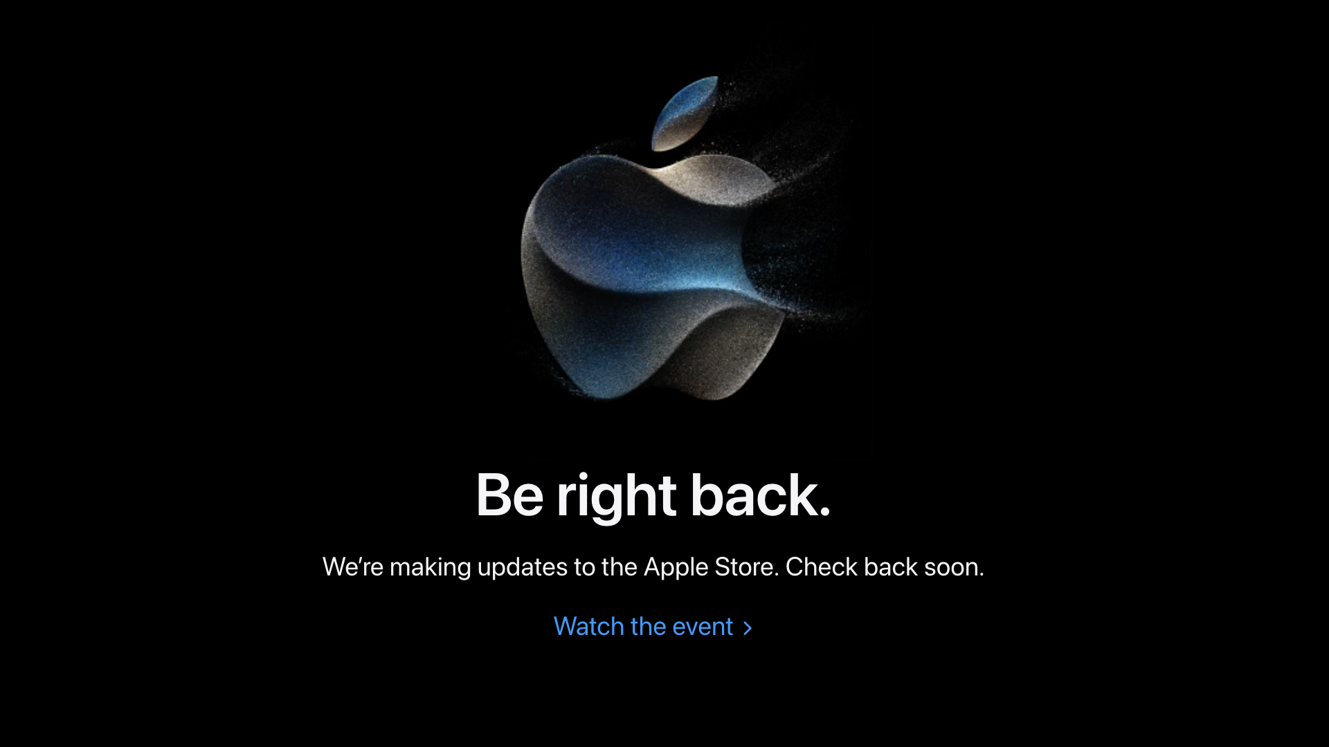 The Apple online store goes down ahead of the iPhone 15 reveal event