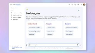 An image of the Google Bard page on a colorful background