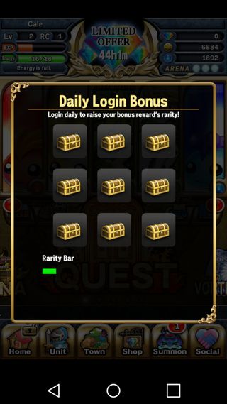 Brave Frontier daily login bonus guessing game