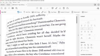 Screengrab of Adobe Acrobat Pro DC showing scan of book page
