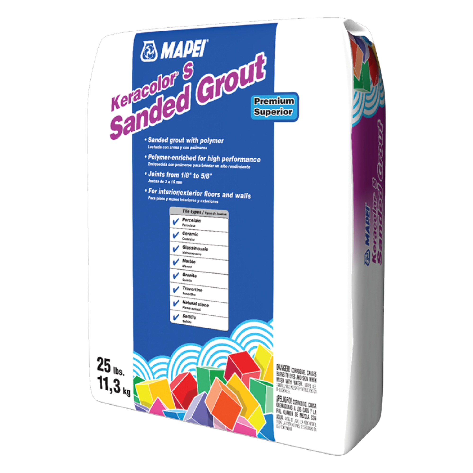 MAPEI Keracolor S White Cementitious Sanded Powder Grout