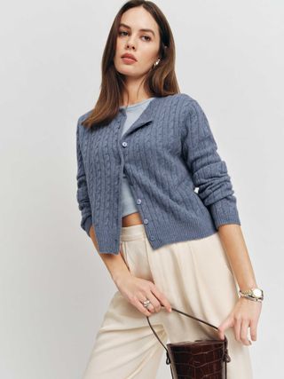 Clara Cashmere Crew Cardigan