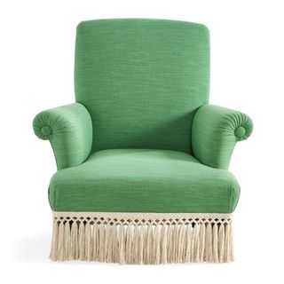 mint green chair from jonathan adler
