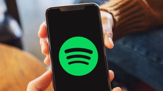 Spotify logo on a mobile device 