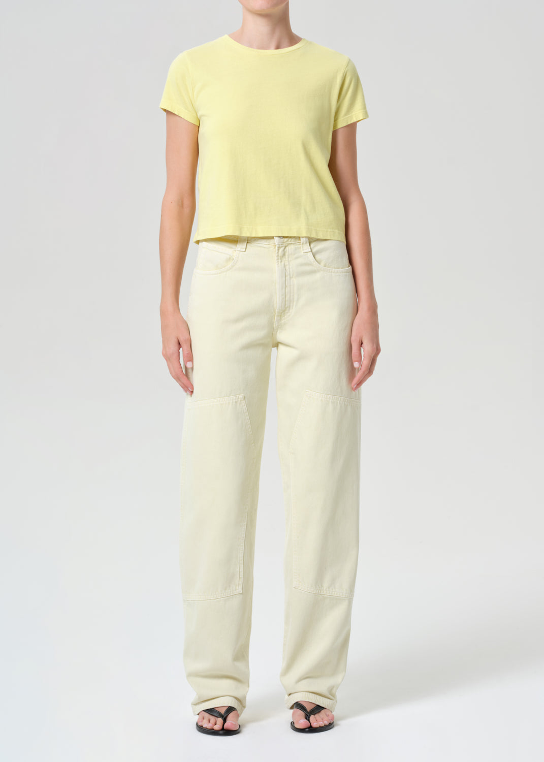 Laria Pieced Jean in Lemon Zest - 23 / Lemon Zest