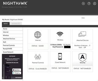 Netgear Nighthawk Rax80 Web Interface