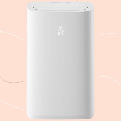 Meaco Cirro portable air conditioner cut out on a pink background