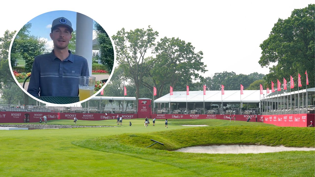 A general view of the 18th hole at Detroit Golf Club - home of the Rocket Mortgage Classic